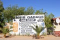 Roadhouse signs commercial accommodation, petrol in Namibia