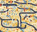 Roadmap, Fabric Pattern, Seanmless Pattern.