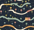 Roadmap, Fabric Pattern, Seanmless Pattern.
