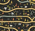 Roadmap, Fabric Pattern, Seanmless Pattern.