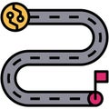 Roadmap icon, DeFi related vector illustration