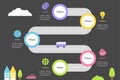 Roadmap Infographic Illustration with Colorful Milestones and Business Timeline Path Royalty Free Stock Photo