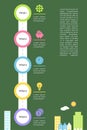 Roadmap Infographic Illustration with Step by Step Business Timeline Design Royalty Free Stock Photo