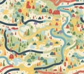 Roadmap, Fabric Pattern, Seanmless Pattern.