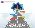 Roadmap timeline infographic design template Royalty Free Stock Photo