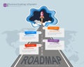 Roadmap timeline infographic design template Royalty Free Stock Photo