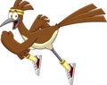 Roadrunner Bird Cartoon Character Jogging