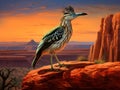 Roadrunner hunting at dusk Royalty Free Stock Photo