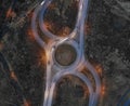 Roads from above Royalty Free Stock Photo