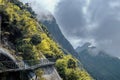 Roads built along the cliffs among the grand mountains-Lingshan Shangrao