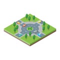 Roads Isometric View. Vector Royalty Free Stock Photo