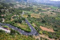 Roads between fields in Provence, France Royalty Free Stock Photo