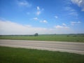 Roads grass bluesky clouds