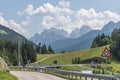 Roads in Italian alps in summer Royalty Free Stock Photo