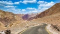 Roads of Ladakh region of India. Himalayan mountains, Beautiful scenery of snow on moutains, The beautiful landscape view of rural Royalty Free Stock Photo