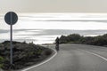 Roads on Lanzarote island, transportation, best way to discover Royalty Free Stock Photo