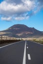 Roads on Lanzarote island, transportation, best way to discover Royalty Free Stock Photo