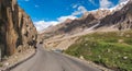 Roads, Mountains and river of Kargil District of Jammu and Kashmir, India Royalty Free Stock Photo