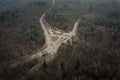 Roads on Stuttgart Forest Landscape Transport Highway Streets Li Royalty Free Stock Photo