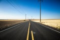 The roads of Washington State, in the deserted area Royalty Free Stock Photo