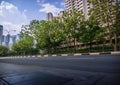 Roadside along public residential housing apartment in Bukit Panjang. Royalty Free Stock Photo