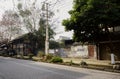 Roadside ancient houses waiting for demolition