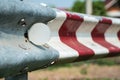 An roadside barrier Royalty Free Stock Photo