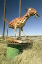 Roadside bird made out of scrap metal along route 54 in Southern New Mexico