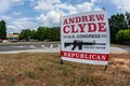 Roadside Campaign Sign Shows Automatic Rifle And References Second Amendment