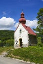 NOWY SACZ, POLAND - JUNE 24, 2015: Roadside chapel in the vicinity of Nowy Sacz Royalty Free Stock Photo