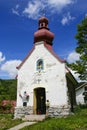 NOWY SACZ, POLAND - JUNE 24, 2015: Roadside chapel in the vicinity of Nowy Sacz Royalty Free Stock Photo