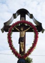 Roadside Crucifix in Klenovnik, Croatia Royalty Free Stock Photo