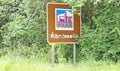 Roadside information sign of tourist interest point, Ribadesella, Principality of Asturias Royalty Free Stock Photo