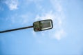 Roadside lightpole seen from underneath Royalty Free Stock Photo