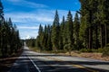 Roadside looking to Mount Shasta in northern California Royalty Free Stock Photo