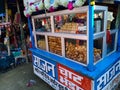 Roadside pancake and snaks stall in india Royalty Free Stock Photo