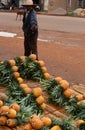 A roadside pineapple stall, Uganda