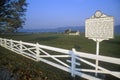 Roadside plaque commemorating birthplace of author Pearl S. Buck, who wrote The Good Earth, Route 219, WV Royalty Free Stock Photo