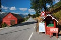 A roadside self-service kiosk near Lofthus, Norway