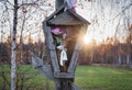 roadside shrine with christ in podlasie, poland