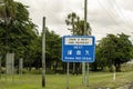 Roadside Sign Advertising Next Rest Stop Royalty Free Stock Photo