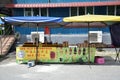 Roadside stall selling maltose candy biscuit at Tualang in Malay