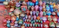 Roadside toys and souvenir in a buddhist town