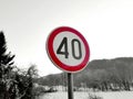 Roadside traffic signs Royalty Free Stock Photo