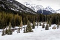 Roadside views of the mountains. Peter Lougheed Provincial Park, Alberta, Canada Royalty Free Stock Photo