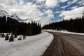 Roadside views of the mountains. Peter Lougheed Provincial Park, Alberta, Canada Royalty Free Stock Photo