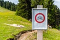 Roadsign forbidden for bikes