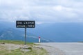 Roadsign marking the summit of Aspin Pass, French Pyerenees