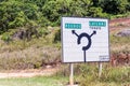 Roadsign at a roundabout Royalty Free Stock Photo