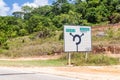 Roadsign at a roundabout Royalty Free Stock Photo